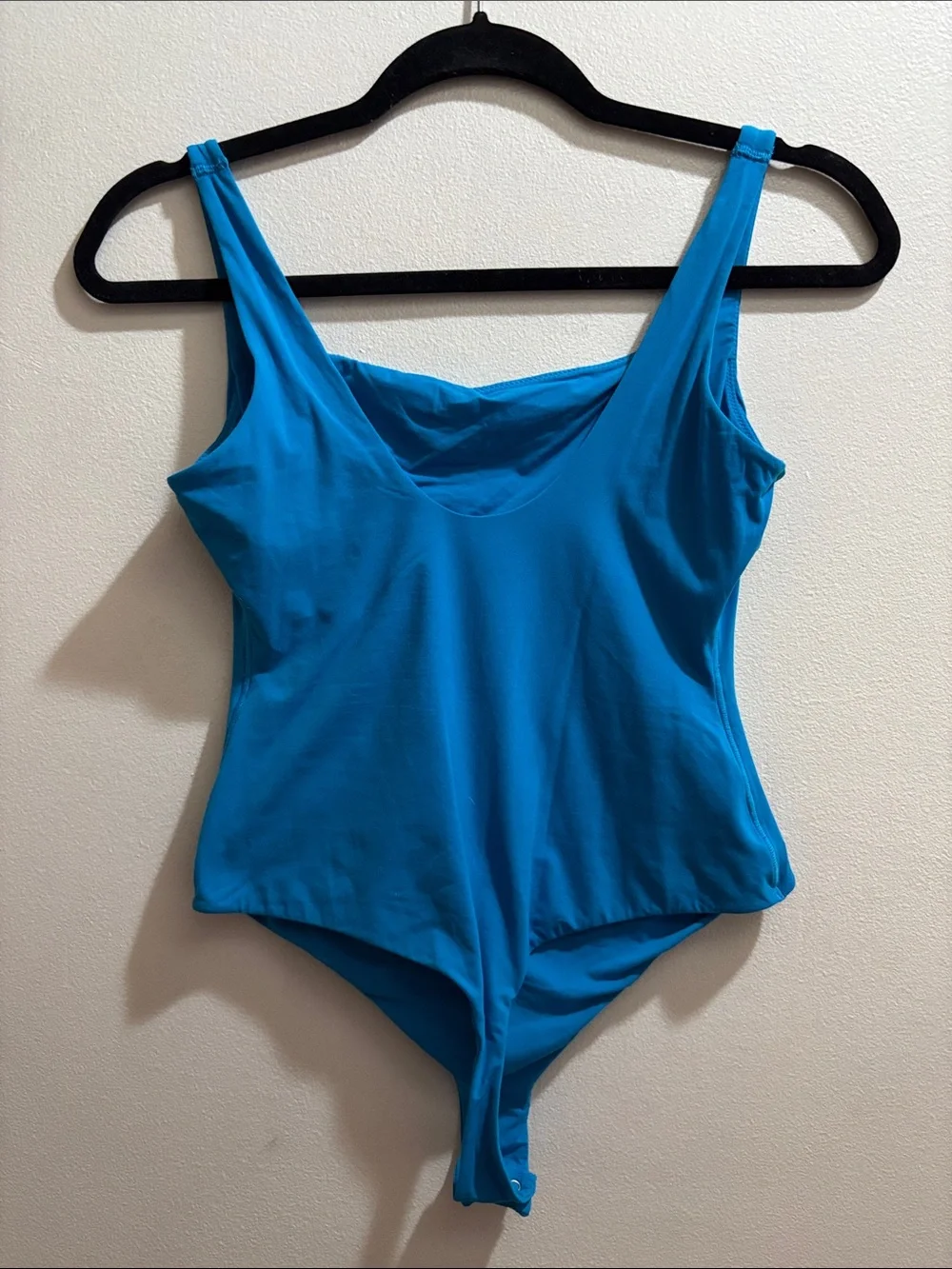 SKIMS Blue Square Neck One-Piece bodysuit